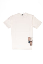 OVER/D T-Shirt Uomo Panna Dettaglio Patchwork