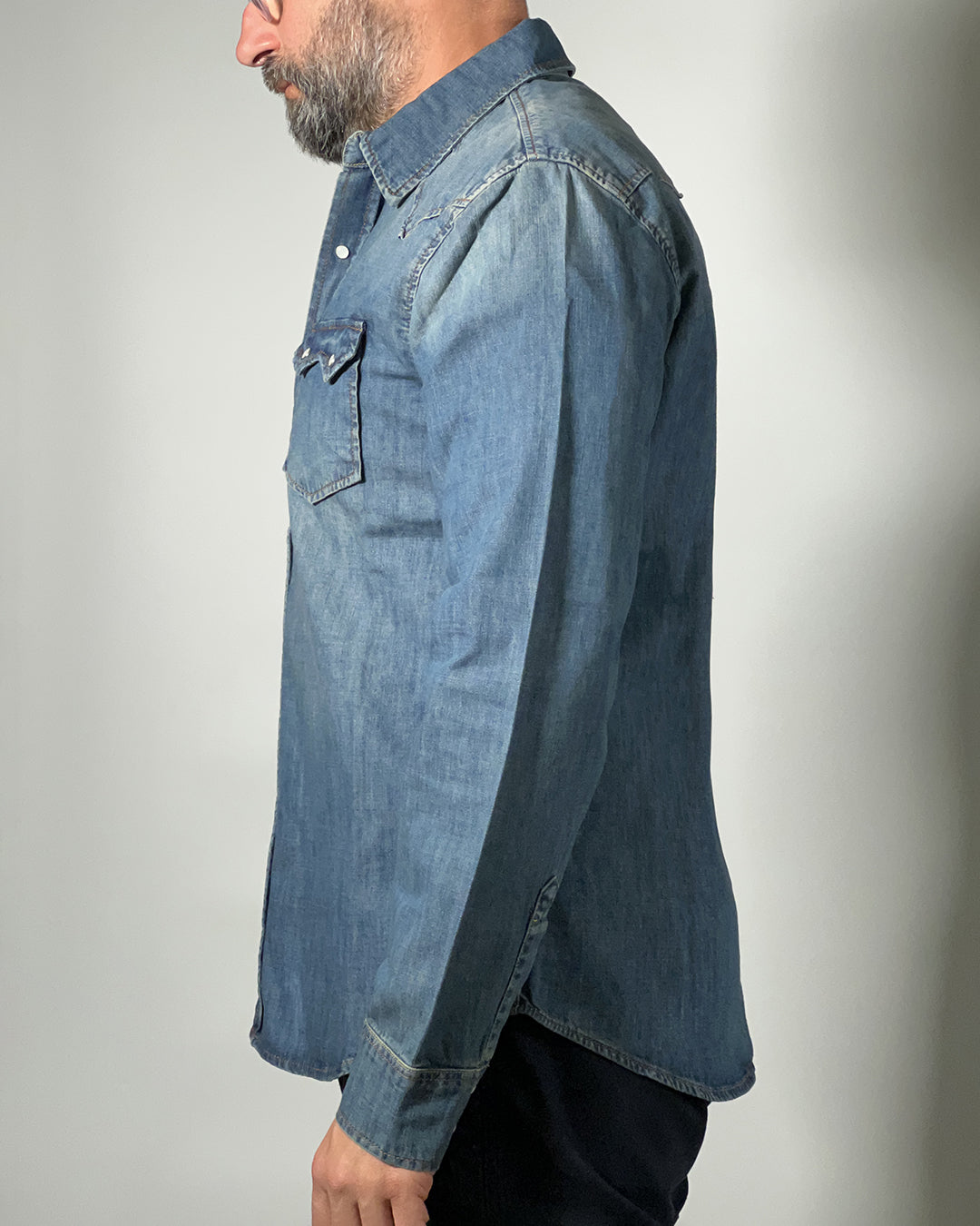 Camicia Jeans Uomo Pont in Denim - Vestibilità Regular, Look Casual