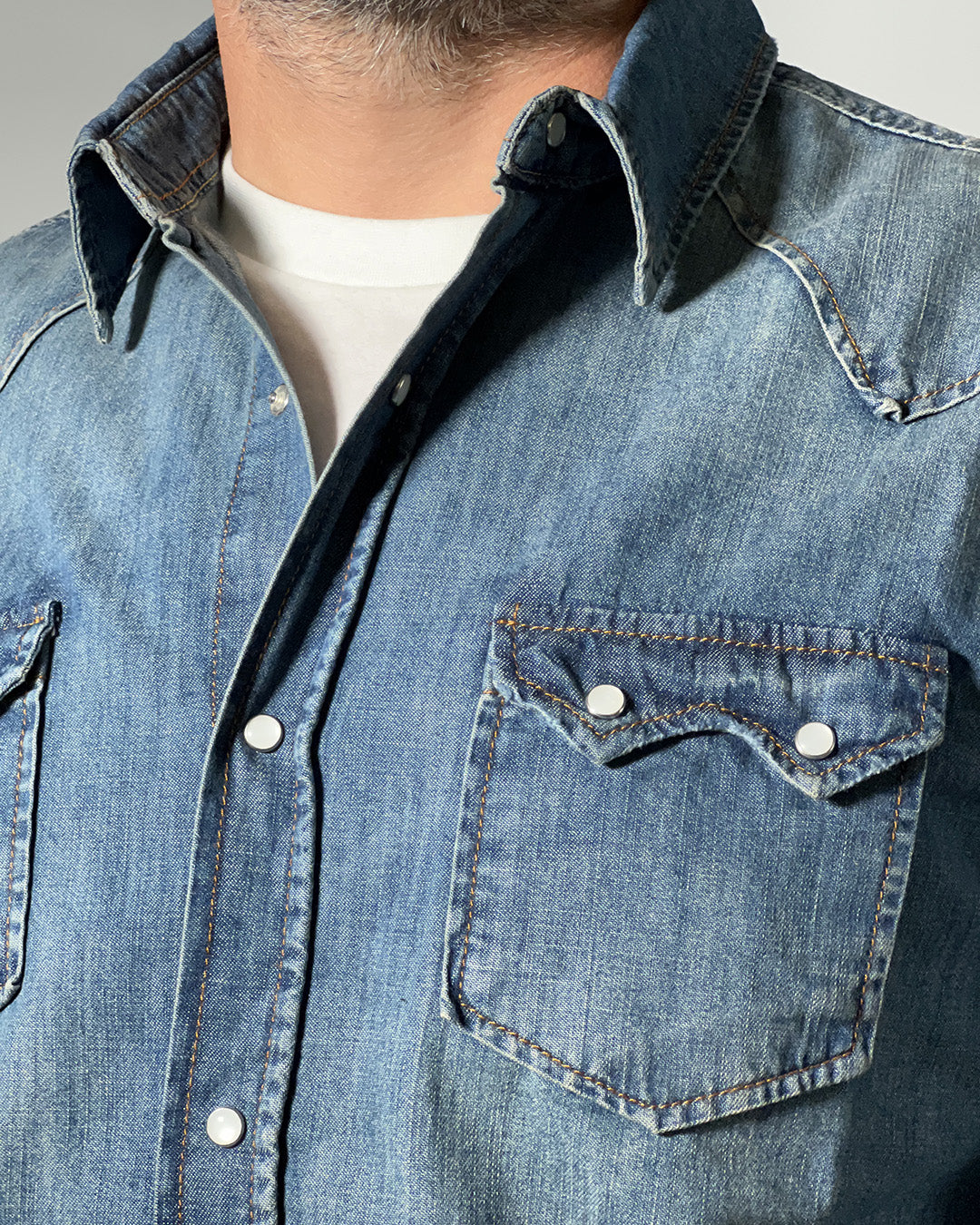 Camicia Jeans Uomo Pont in Denim - Vestibilità Regular, Look Casual