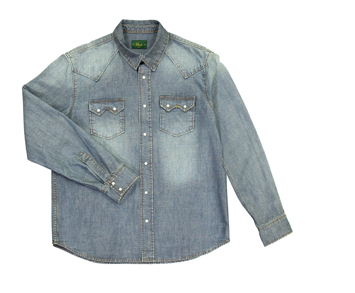 Camicia Jeans Uomo Pont in Denim - Vestibilità Regular, Look Casual