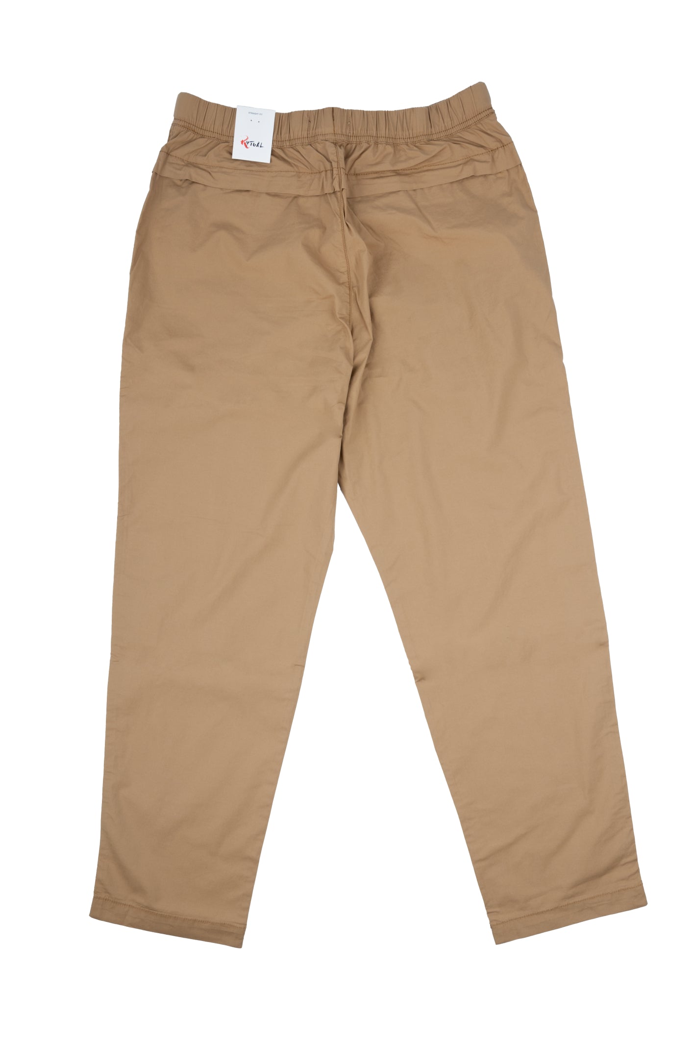 R-Ytual - Pantaloni Beige Straight con coulisse e fibbia R530