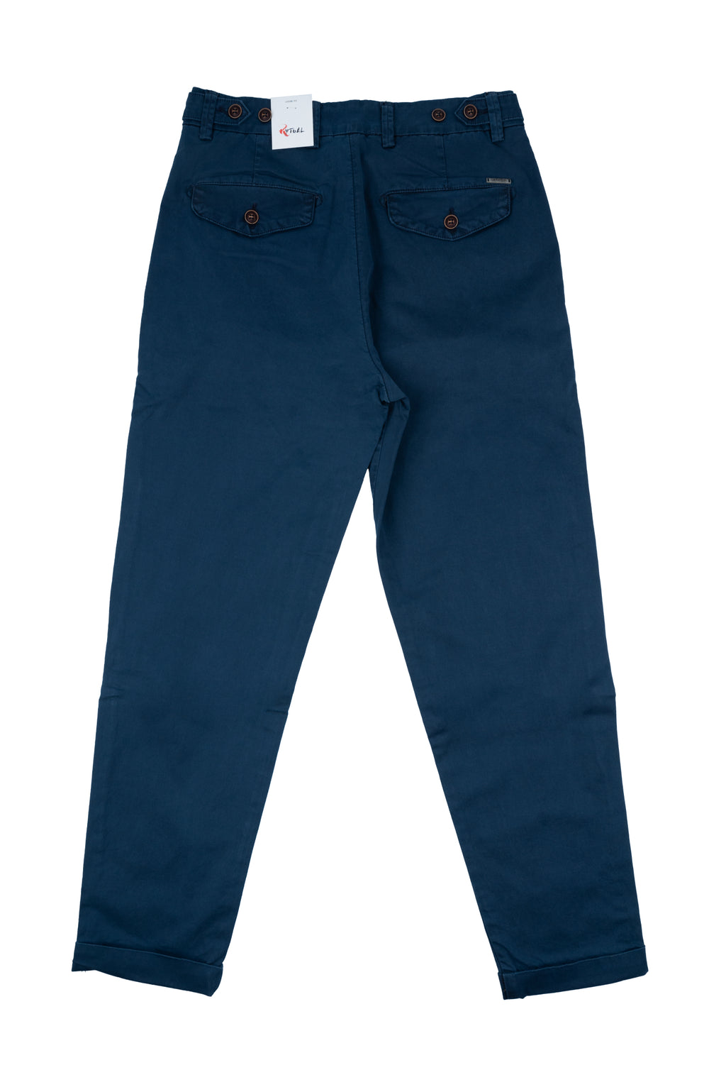 Pantaloni Uomo R-Ytual Blu Loose fit con pince R533