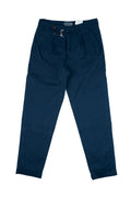 Pantaloni Uomo R-Ytual Blu Loose fit con pince R533