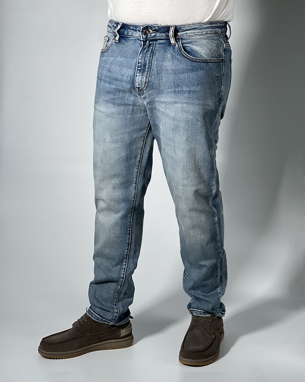 Jeans Uomo R-Ytual Denim Blu Chiaro Cropped