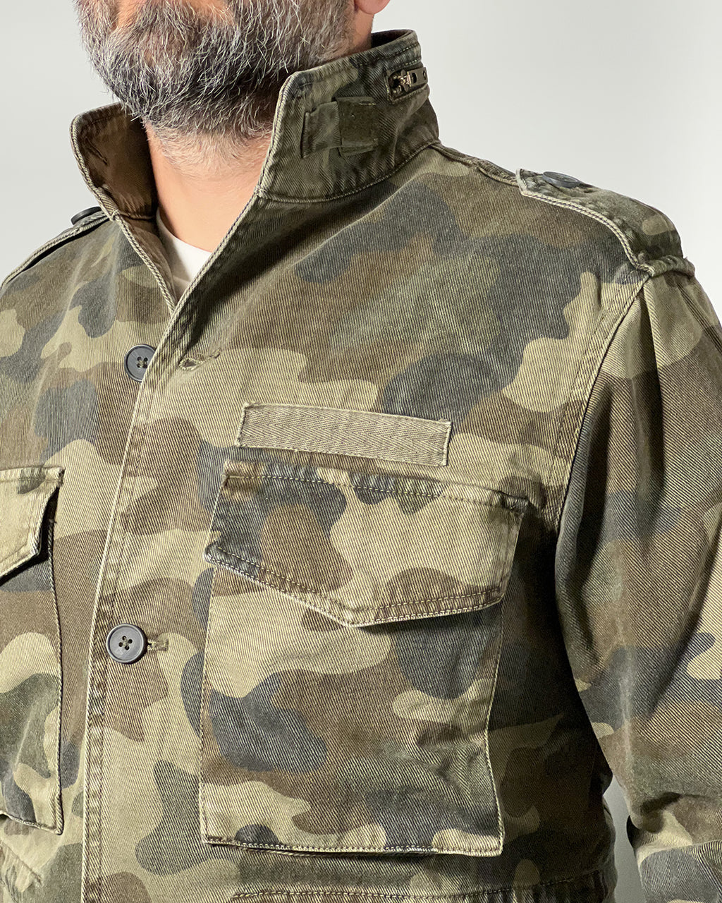 Giacca Uomo R-Ytual – Field Jacket Camouflage Imbottita in Cotone