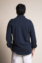 Impure - Camicia da uomo blu slim fit