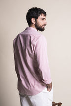Impure - Camicia da uomo a righe rosse slim fit