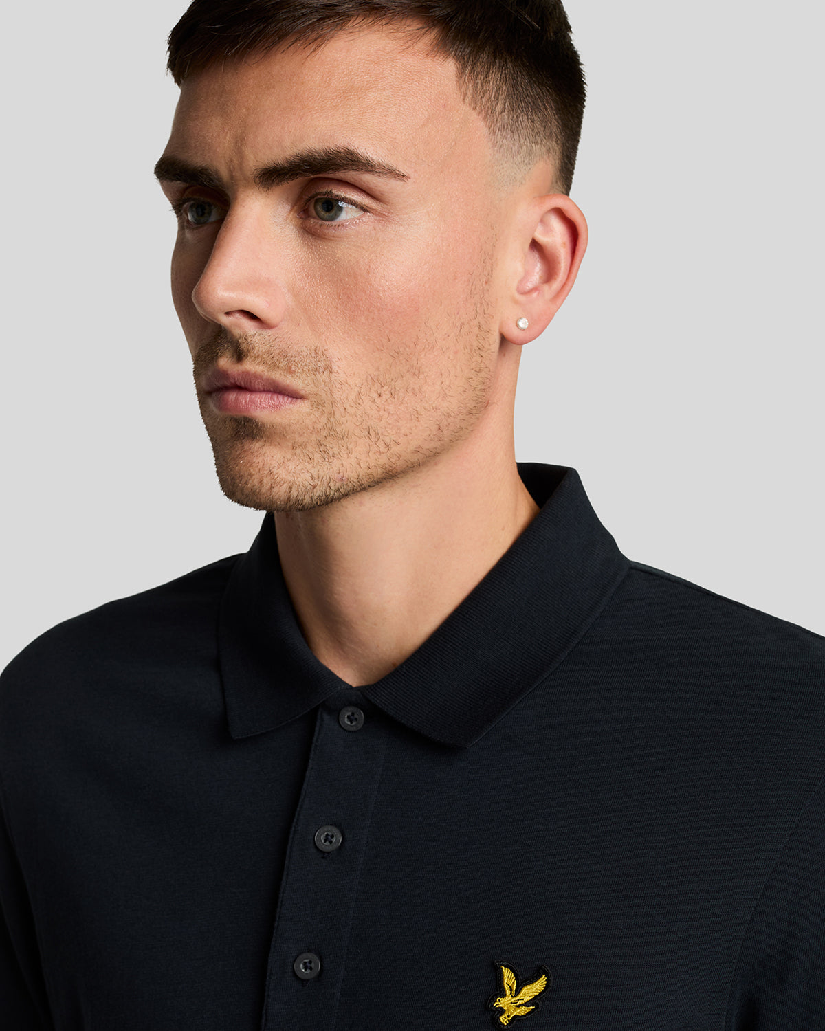 LYLE & SCOTT Slub Polo Shirt Dark Navy