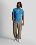 Lyle & Scott Polo da uomo con logo ricamato SP2006V Spring Blue 