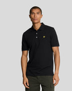 LYLE & SCOTT Polo da uomo Nera Plain SP400VOG Jet Black