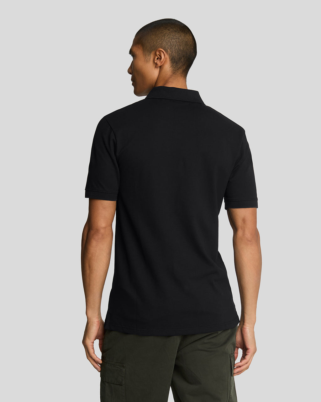 LYLE & SCOTT Polo da uomo Nera Plain SP400VOG Jet Black