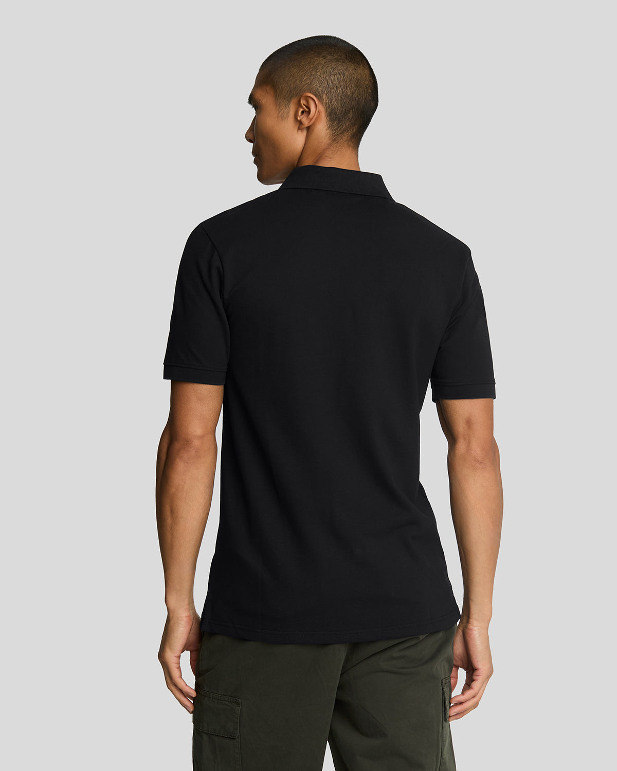 LYLE & SCOTT Polo da uomo Nera Plain SP400VOG Jet Black
