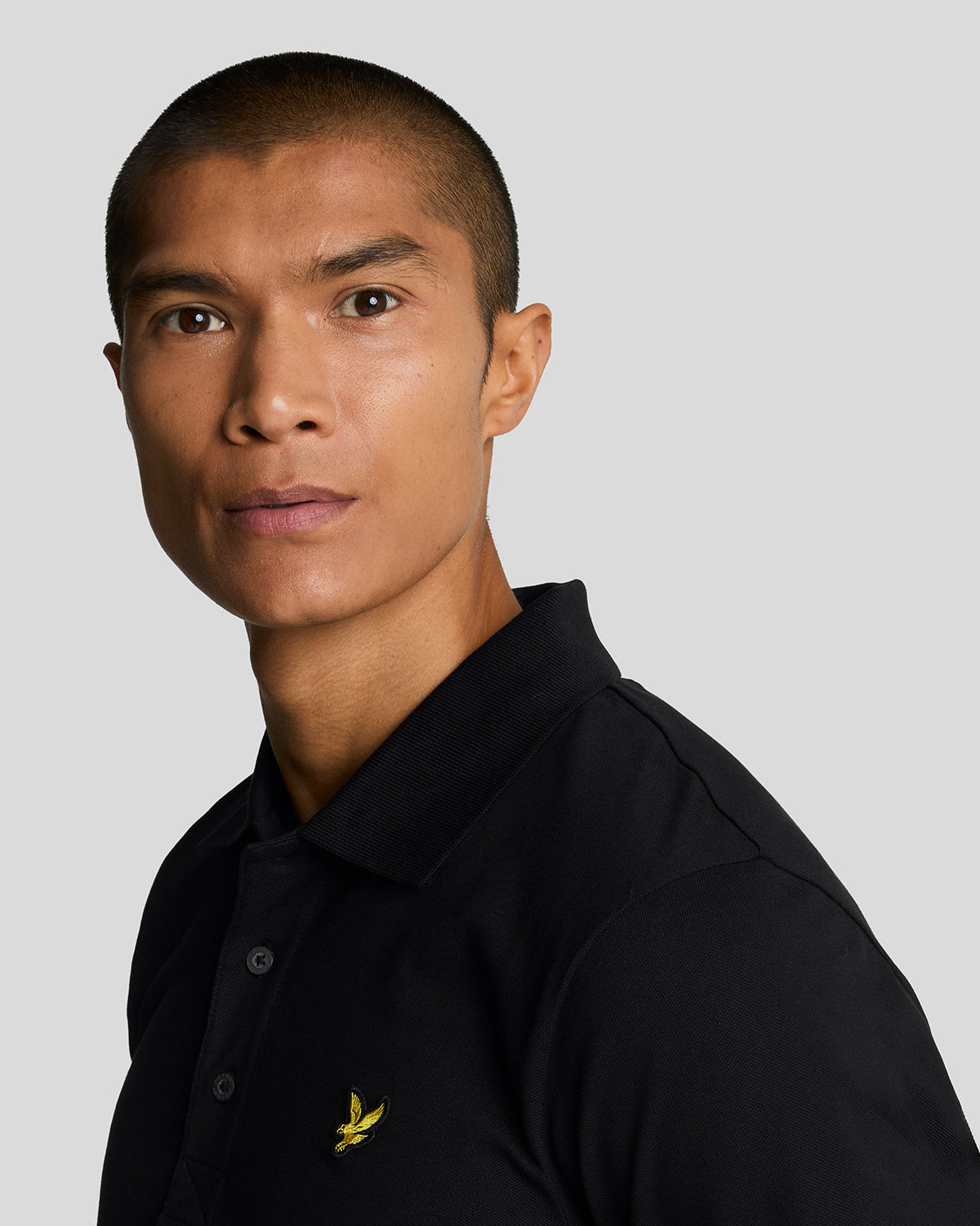 LYLE & SCOTT Polo da uomo Nera Plain SP400VOG Jet Black