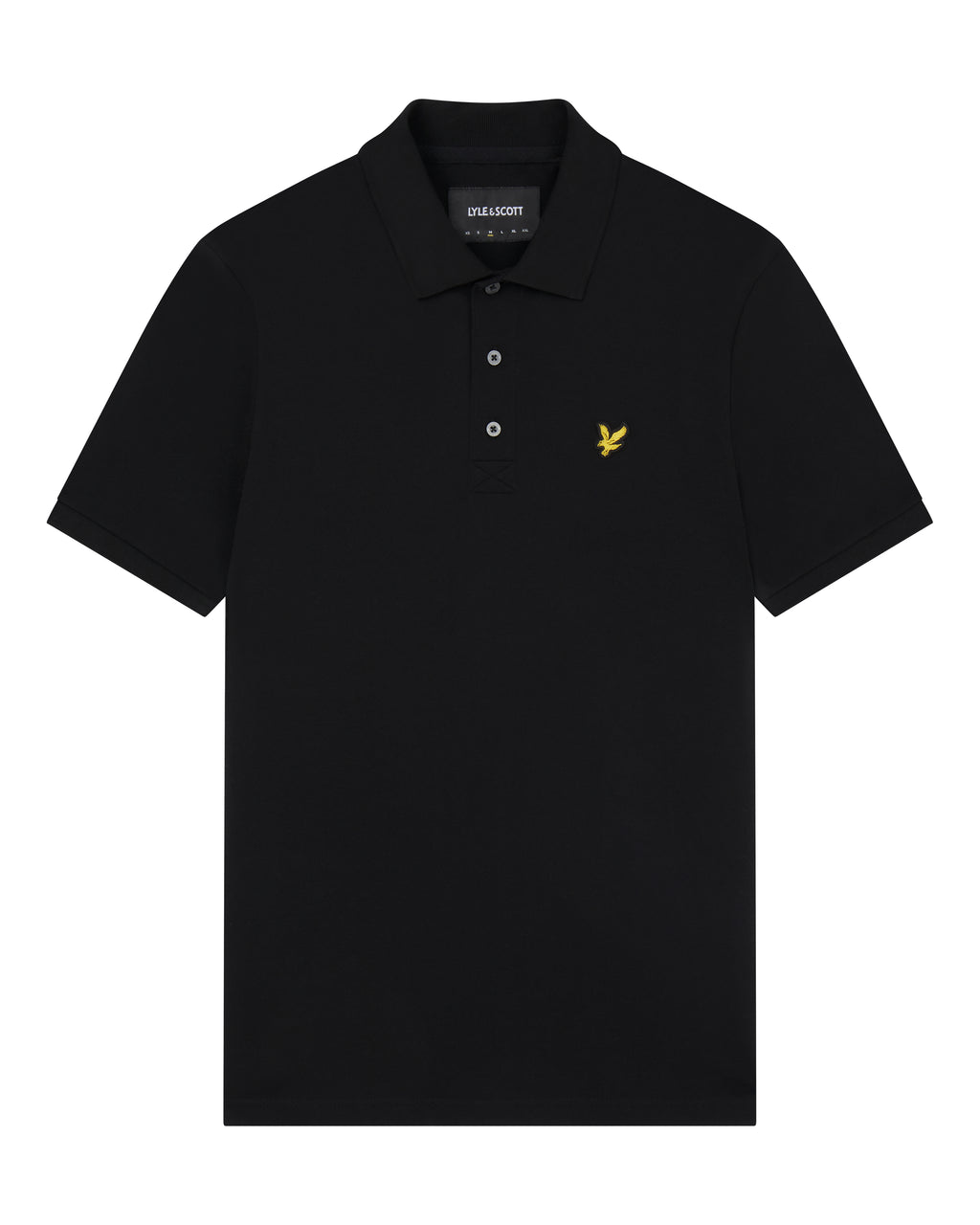 LYLE & SCOTT Polo da uomo Nera Plain SP400VOG Jet Black