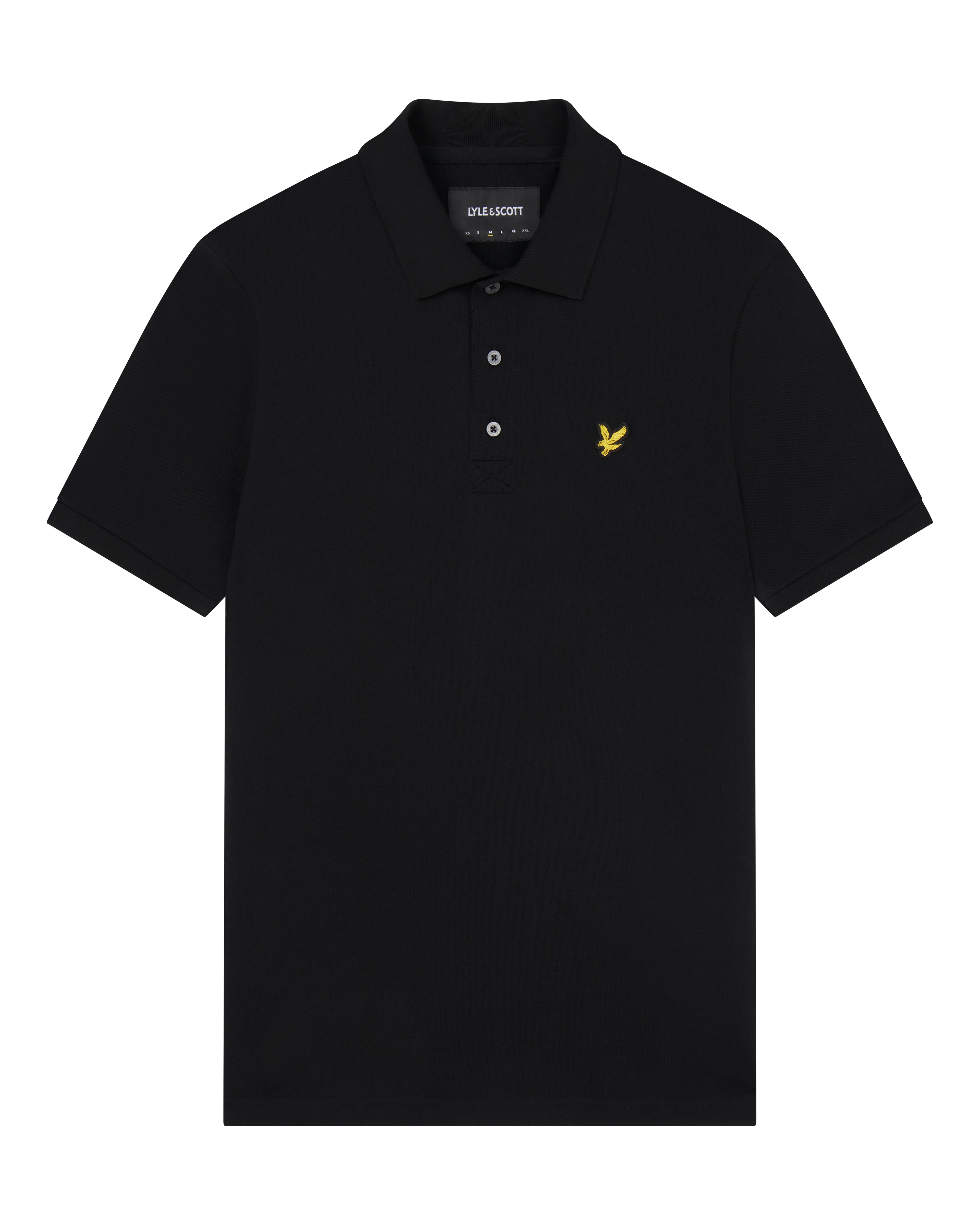 LYLE & SCOTT Polo da uomo Nera Plain SP400VOG Jet Black