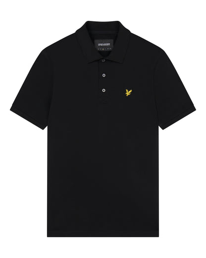 LYLE & SCOTT Polo da uomo Nera Plain SP400VOG Jet Black