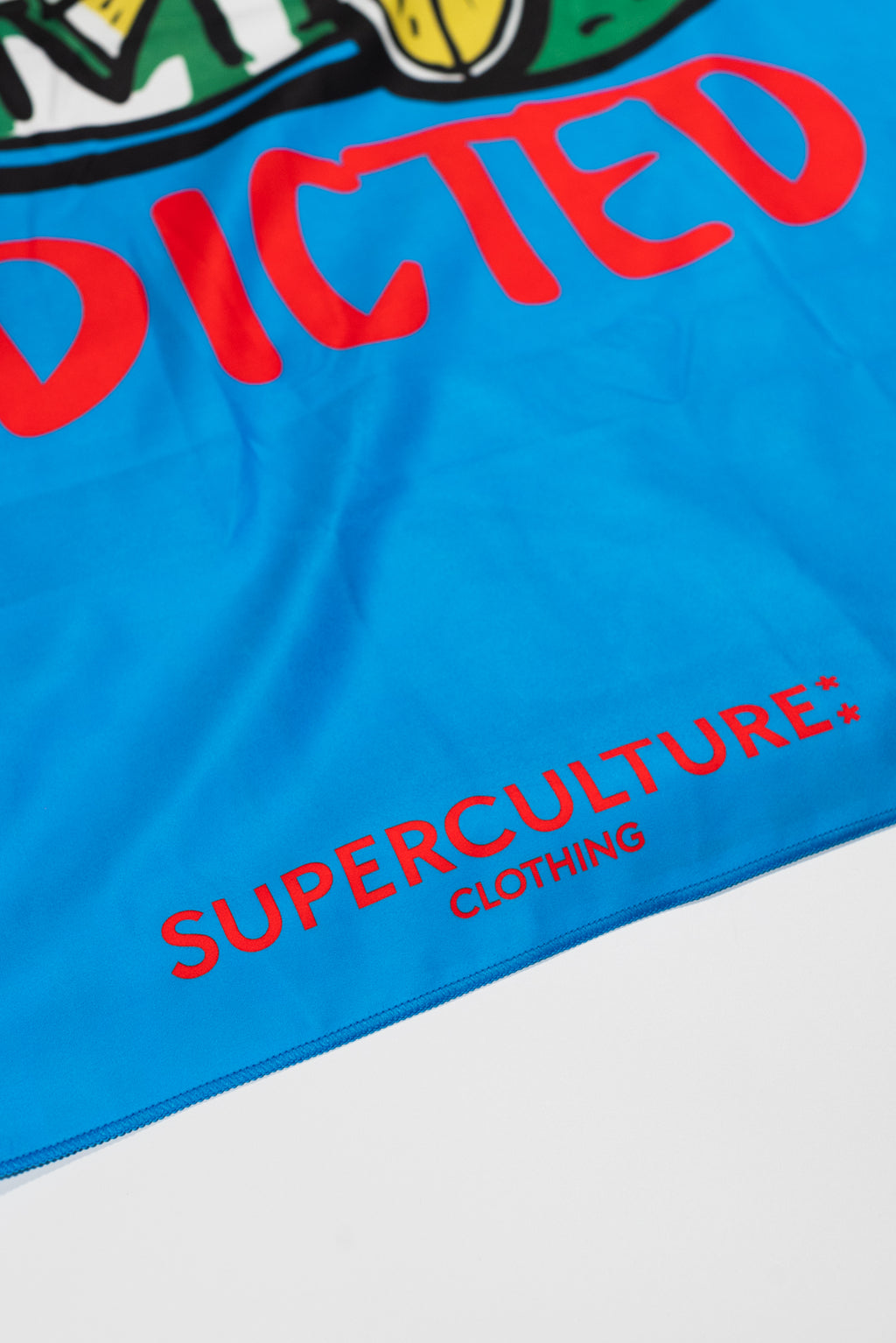 SUPERCULTURE Telo mare Turchese in microfibra con stampa MOJITO ADDICTED