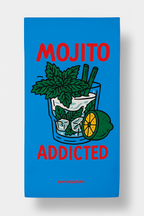 SUPERCULTURE Telo mare Turchese in microfibra con stampa MOJITO ADDICTED