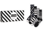Set regalo calzini Happy Socks 4-Pack Classic Black & White Socks Gift Set bianco e nero