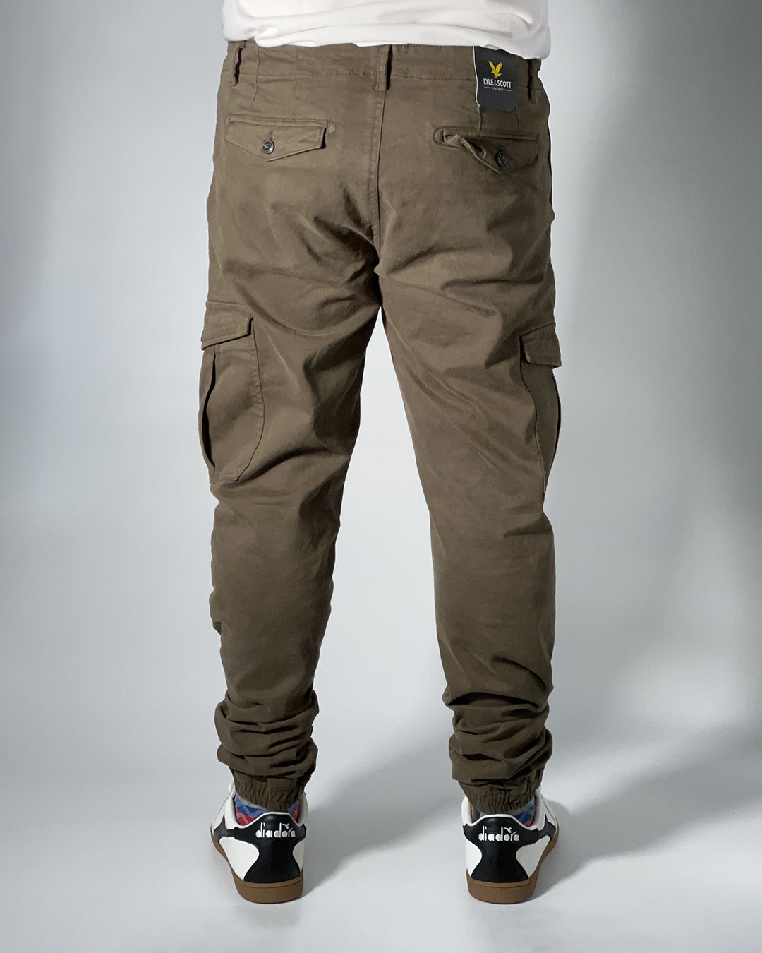 LYLE & SCOTT Pantalone Cargo uomo Verde Militare