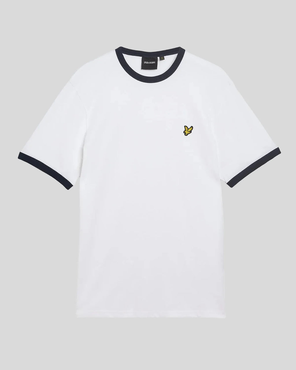 T-Shirt Uomo Lyle & Scott Ringer in Cotone con Profili a Contrasto