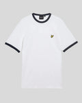 T-Shirt Uomo Lyle & Scott Ringer in Cotone con Profili a Contrasto