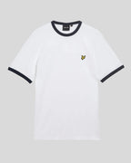 T-Shirt Uomo Lyle & Scott Ringer in Cotone con Profili a Contrasto