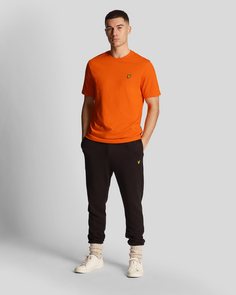 Lyle & Scott T-Shirt da uomo Plain TS400VOG Tangerine Tango
