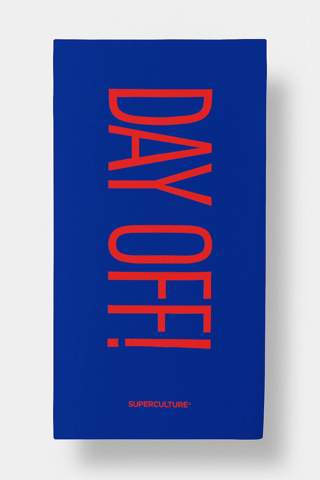 SUPERCULTURE Telo mare Viola in microfibra con stampa DAY OFF