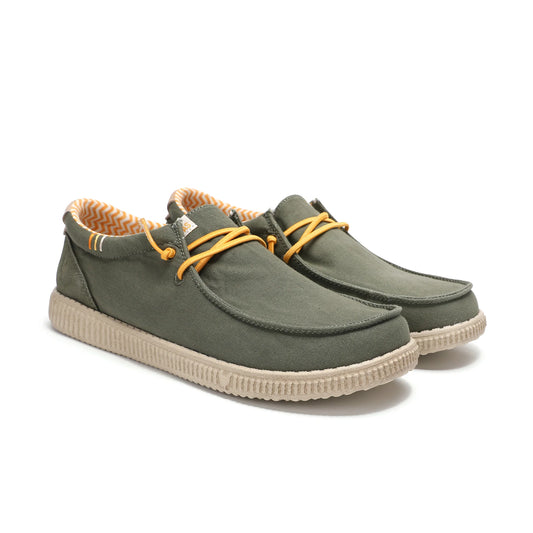 WALK IN PITAS Wallabi WP150 Ledro colore Kaki - Scarpa da uomo in cotone