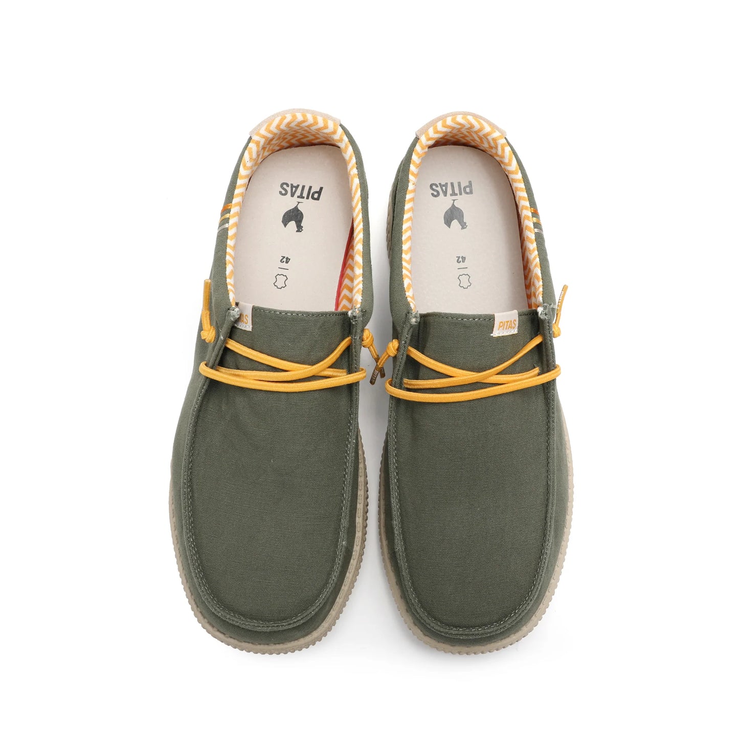 WALK IN PITAS Wallabi WP150 Ledro colore Kaki - Scarpa da uomo in cotone