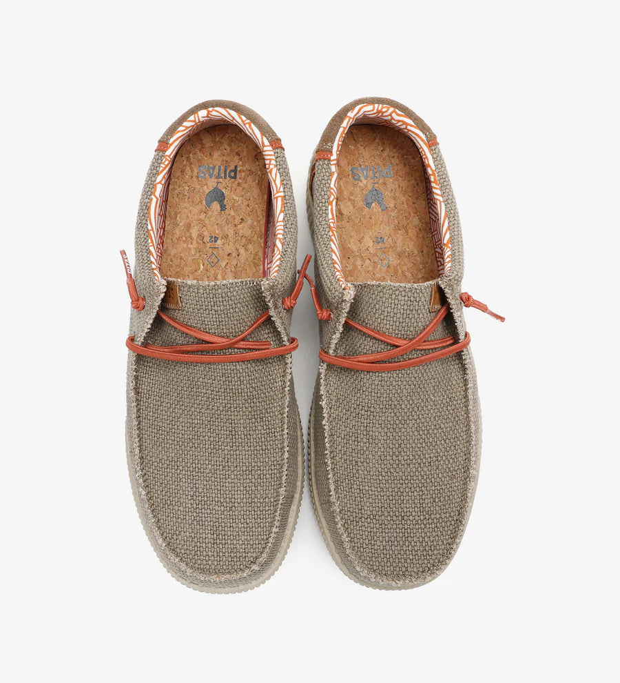 WALK IN PITAS Wallabi WP150 Steve colore Tortora - Scarpa da uomo in tela