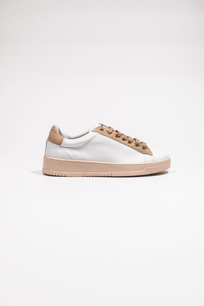 Y2 Sneaker Uomo Bianca con Inserti in Camoscio Beige