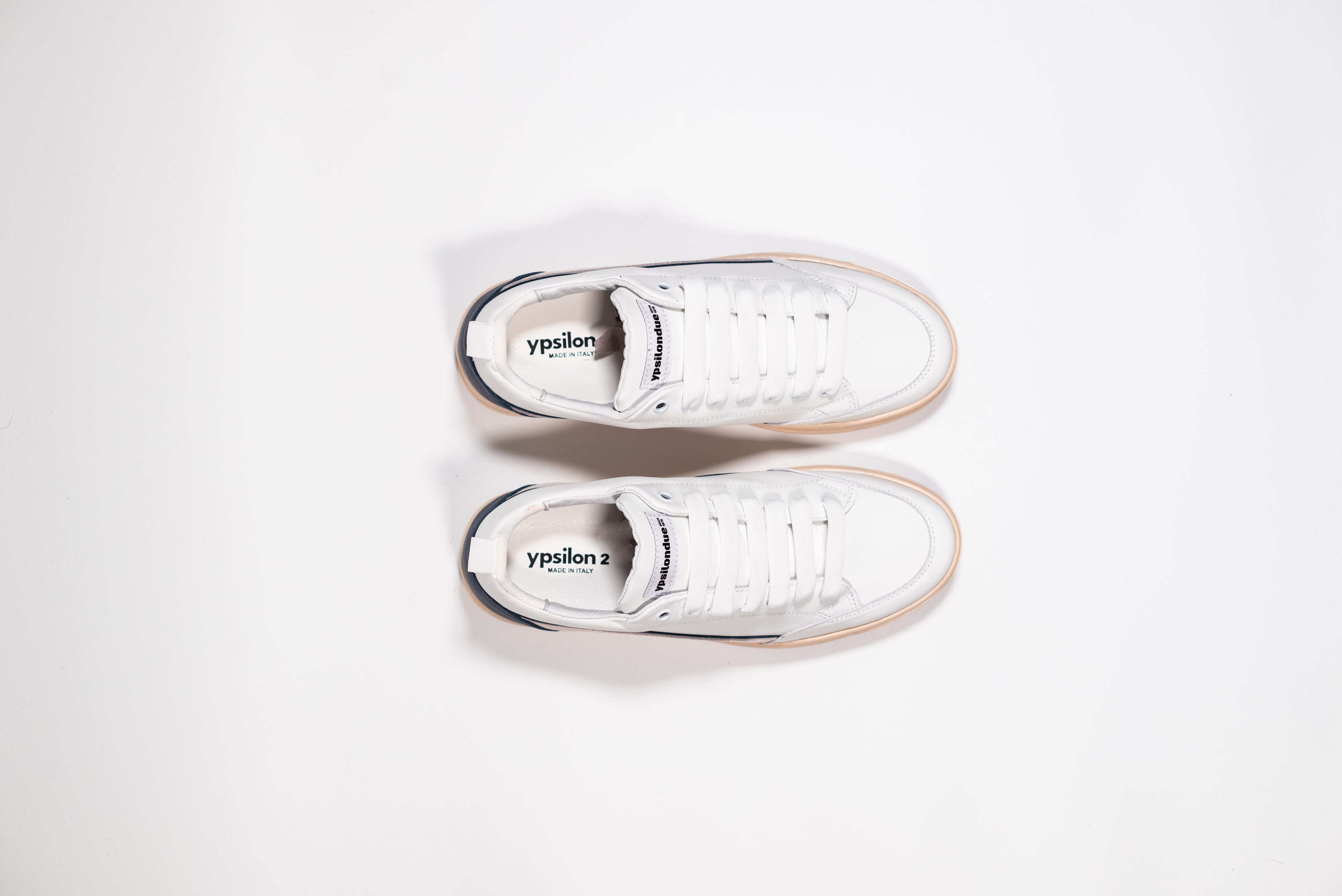 Y2 Sneaker Uomo Bianca con Dettaglio Retro Blu