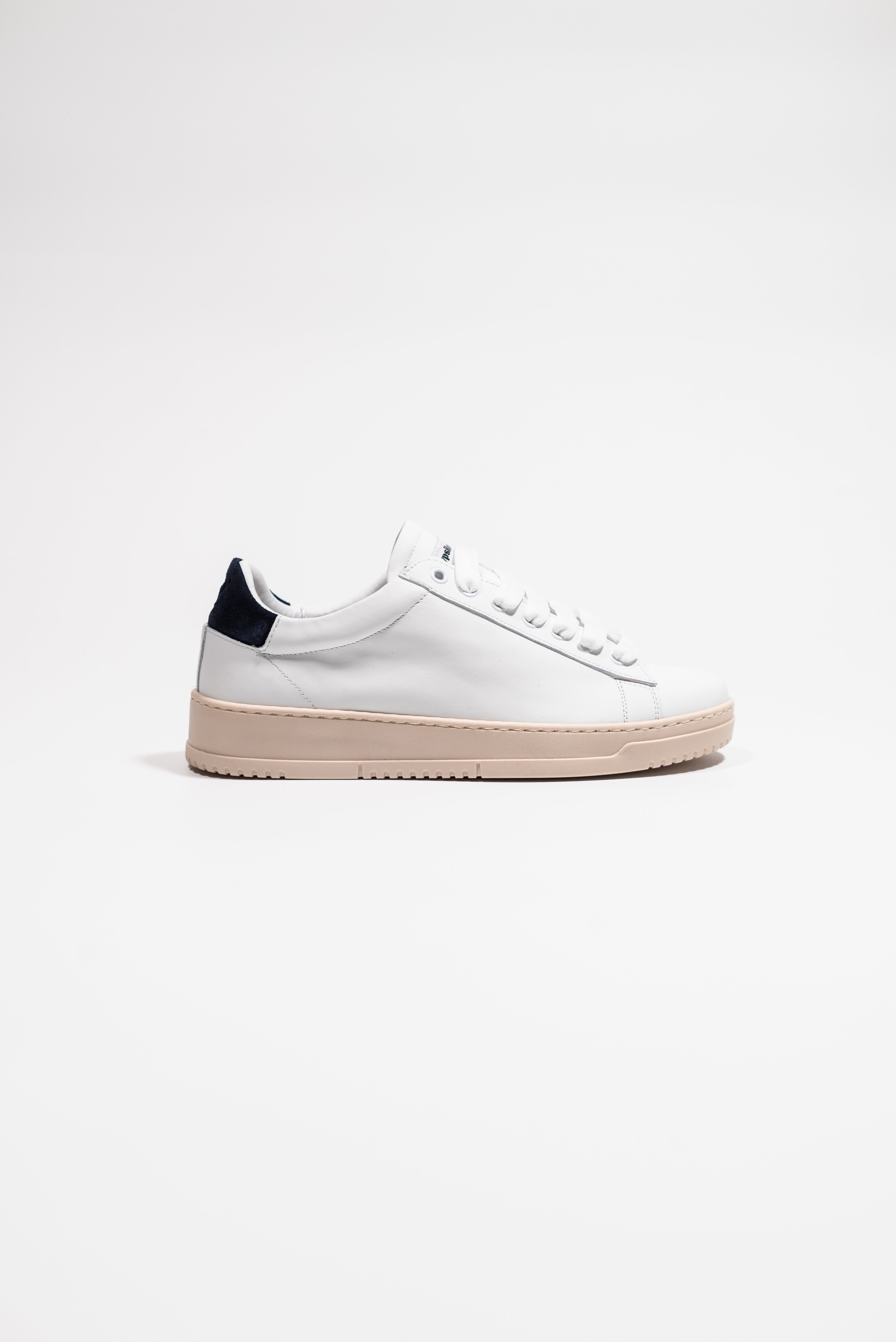 Y2 Sneaker da Uomo Bianca con Dettaglio Scamosciato Blu Scuro