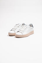 Y2 Sneaker da Uomo Bianca con Dettaglio Scamosciato Blu Scuro