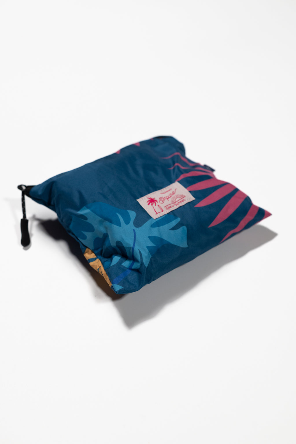 IMPURE Pantaloncino Mare Uomo Blu Tropicale con Pochette Integrata