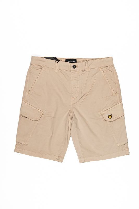 LYLE & SCOTT Bermuda Wembley Cargo Uomo in Cotone Ecrù