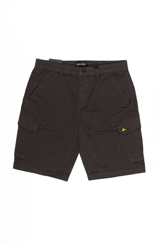 LYLE & SCOTT Bermuda Wembley Cargo Uomo in Cotone Grigio Asfalto