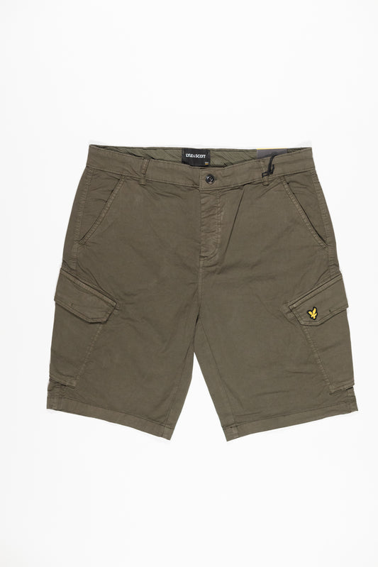 LYLE & SCOTT Bermuda Wembley Cargo Uomo in Cotone Verde Militare