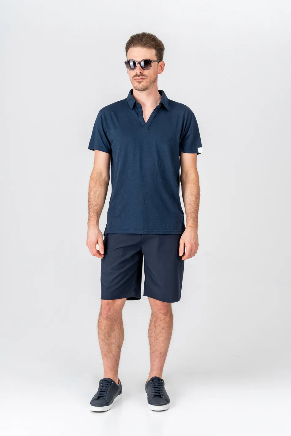 Censured Bermuda in tessuto tecnico con coulisse Blu Scuro