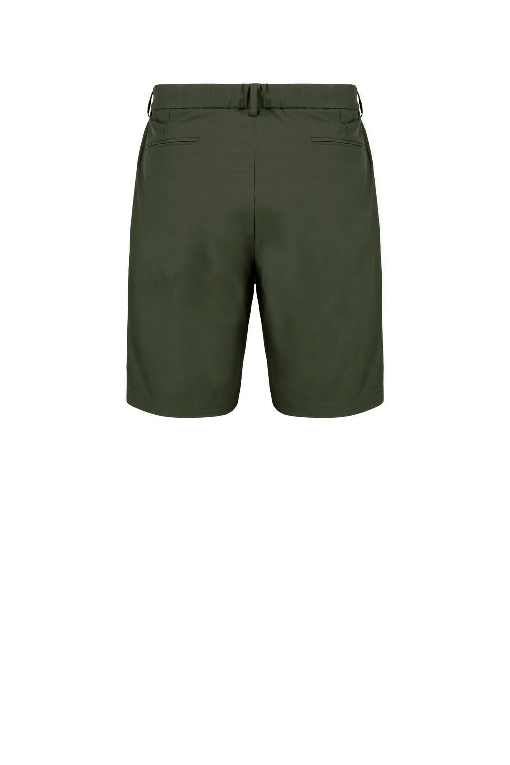 Censured Bermuda in tessuto tecnico con coulisse Verde Scuro