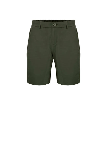 Censured Bermuda in tessuto tecnico con coulisse Verde Scuro