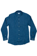 Over/D - Camicia da uomo in Denim Indaco