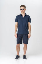 Censured Polo in cotone Jersey Blu Notte