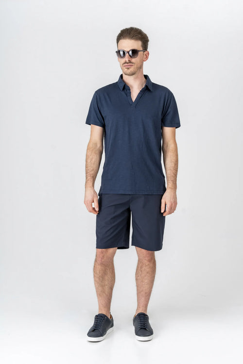 Censured Polo Blu Scuro in cotone Jersey