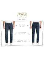 Jeans Uomo Pont Jasper - Tapered Fit Denim Stretch Blu Classico