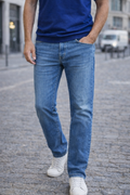 Jeans Pont uomo Fremont Slim Fit Denim Stretch Chiaro Sporcato Leggero