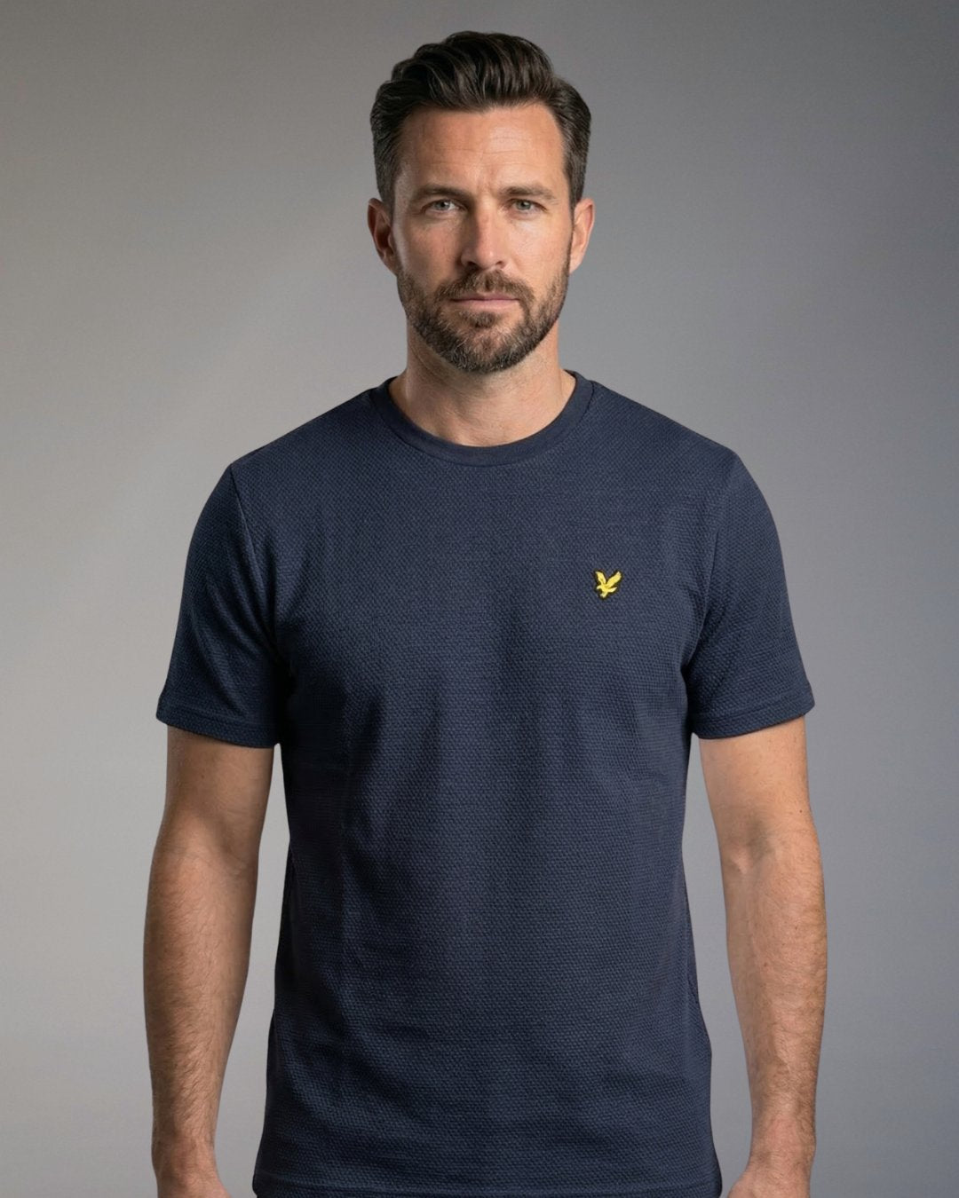 T-Shirt Uomo Lyle & Scott in Jacquard Testurizzato