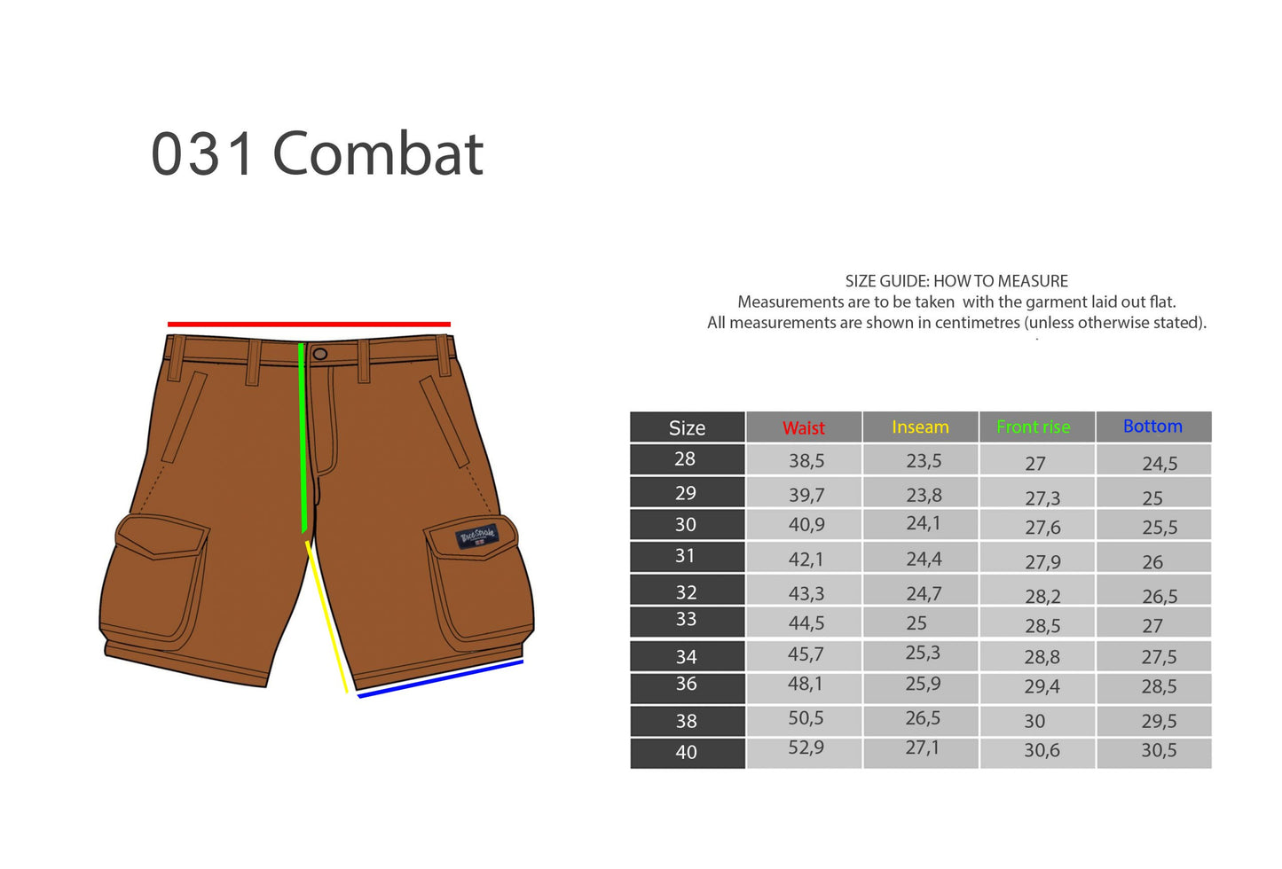 Three Stroke - Bermuda da uomo Combat Cioccolato